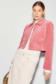 Aylin Pink Corduroy Jacket by LoveShackFancy