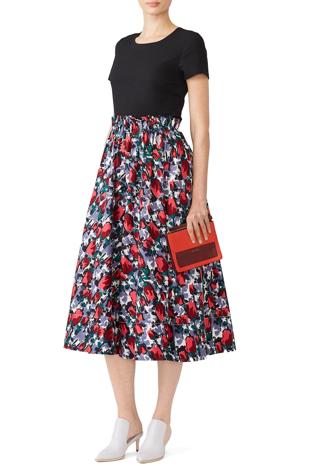 スカート MARNI  Printed cotton midi wrap skirt MARNI Printed cotton midi wrap skirt