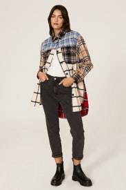 Neat Mixed Plaid Shacket by Munthe
