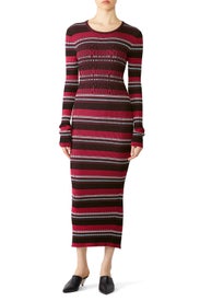 Rib Stripe Knit Dress by Opening Ceremony