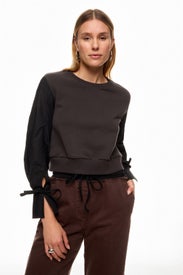 French Terry Sweatshirt with Poplin Sleeves by 3.1 Phillip Lim