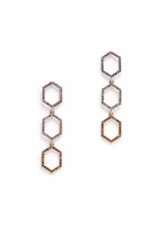 Hexagon Triple Drop Earrings by Slate & Willow Accessories