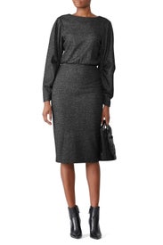 Charcoal Flannel Dress by Badgley Mischka