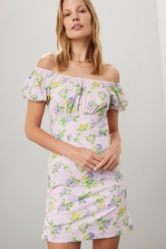 Lilac Botanica Calla Dress by CAROLINE CONSTAS