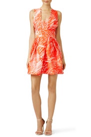 Scribble Print Cross Back Dress by Milly