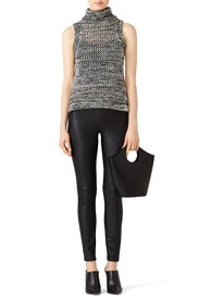 Black Faux Leather Leggings by Slate & Willow