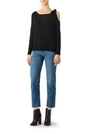 Tie Shoulder Sweater by White + Warren
