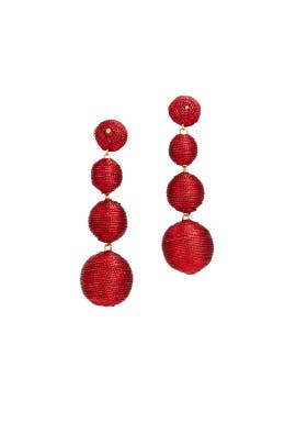 Red Wrap Drop Earrings By Kenneth Jay Lane For 14 The Runway Red Wrap Drop Earrings By Kenneth Jay Lane