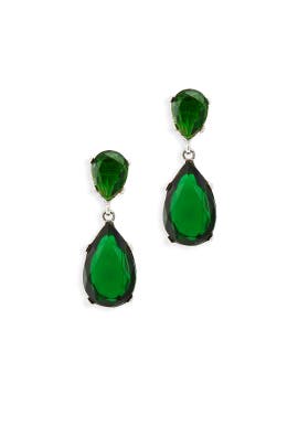 Emerald Drop Earrings By Kenneth Jay Lane For 57 The Runway Emerald Drop Earrings By Kenneth Jay Lane