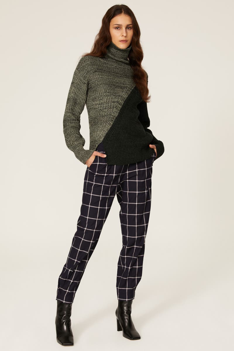 Navy Plaid Trousers by Derek Lam 10 Crosby x RTR