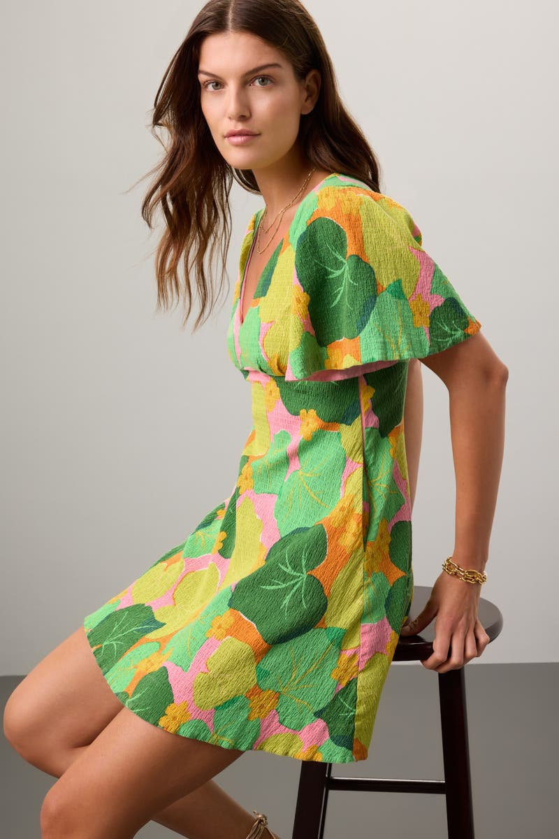 【Kate Spade】Whimsical Garden Belted Shirt Dress◆国内発送 Kate Spade Pansy Toss Floral Printed Tie Waist Shirtdress