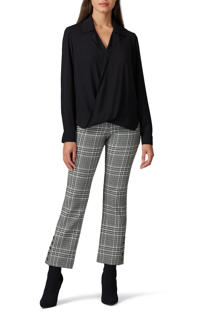 Plaid Button Up Hem Pants by Fifteen Twenty