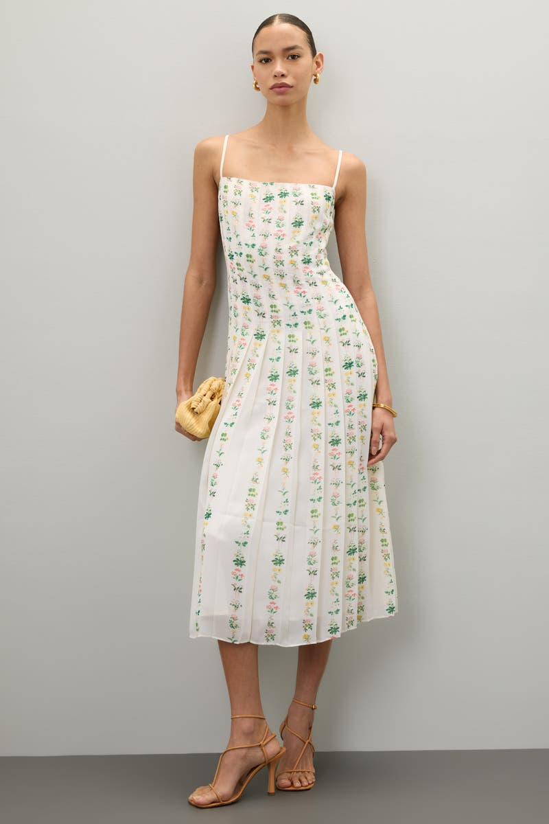 Floral Pleated Midi Dress by Adam Lippes x RTR | Rent the Runway