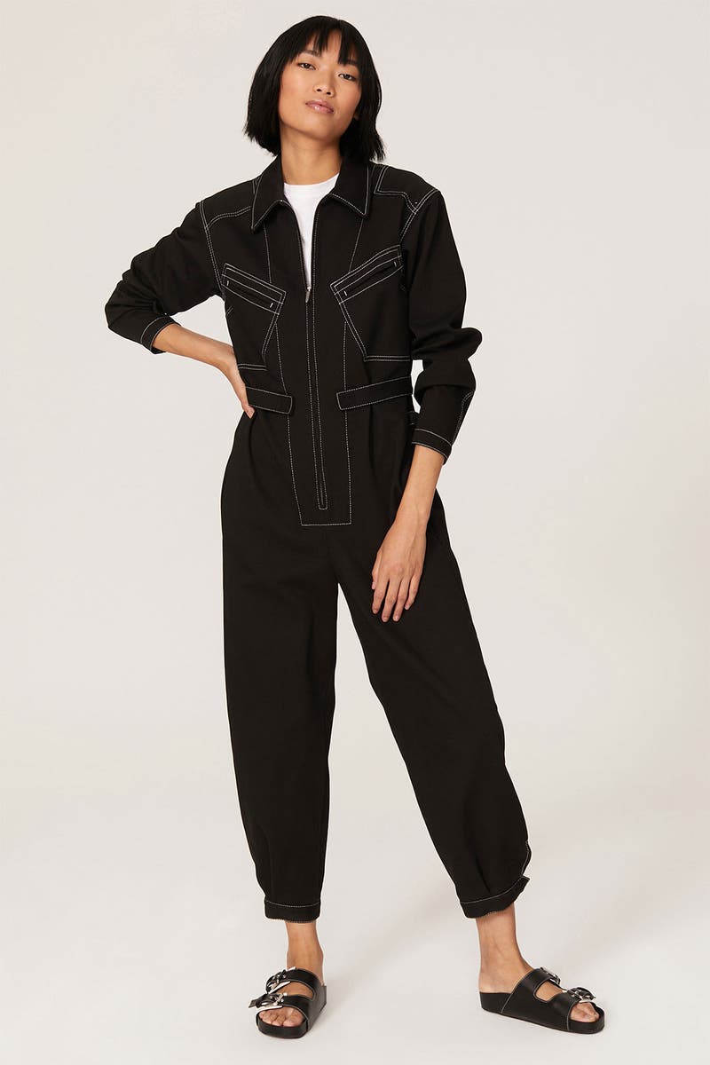 Black Denim Flight Suit by Zero + Maria Cornejo