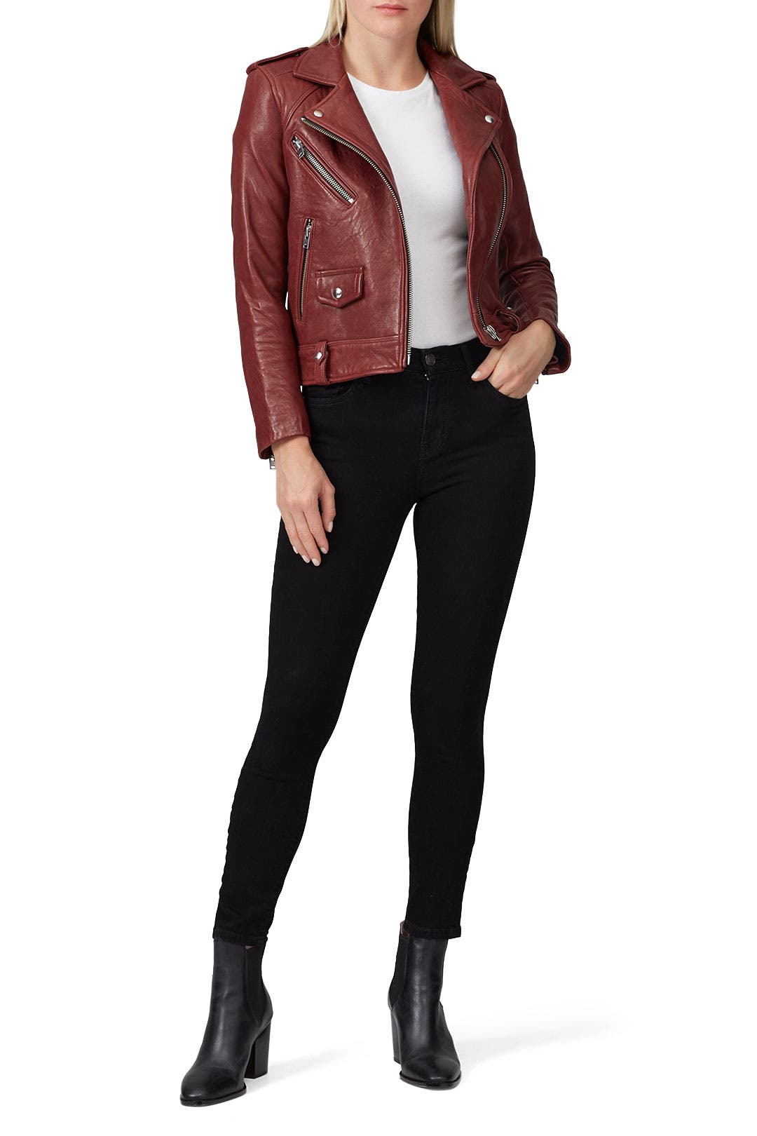 IRENE FUR HOODED LEATHER JACKET