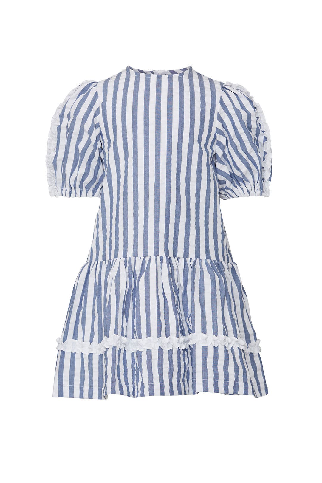 Kids Stripe Ruffle Dress by Il Gufo Kids | Rent the Runway