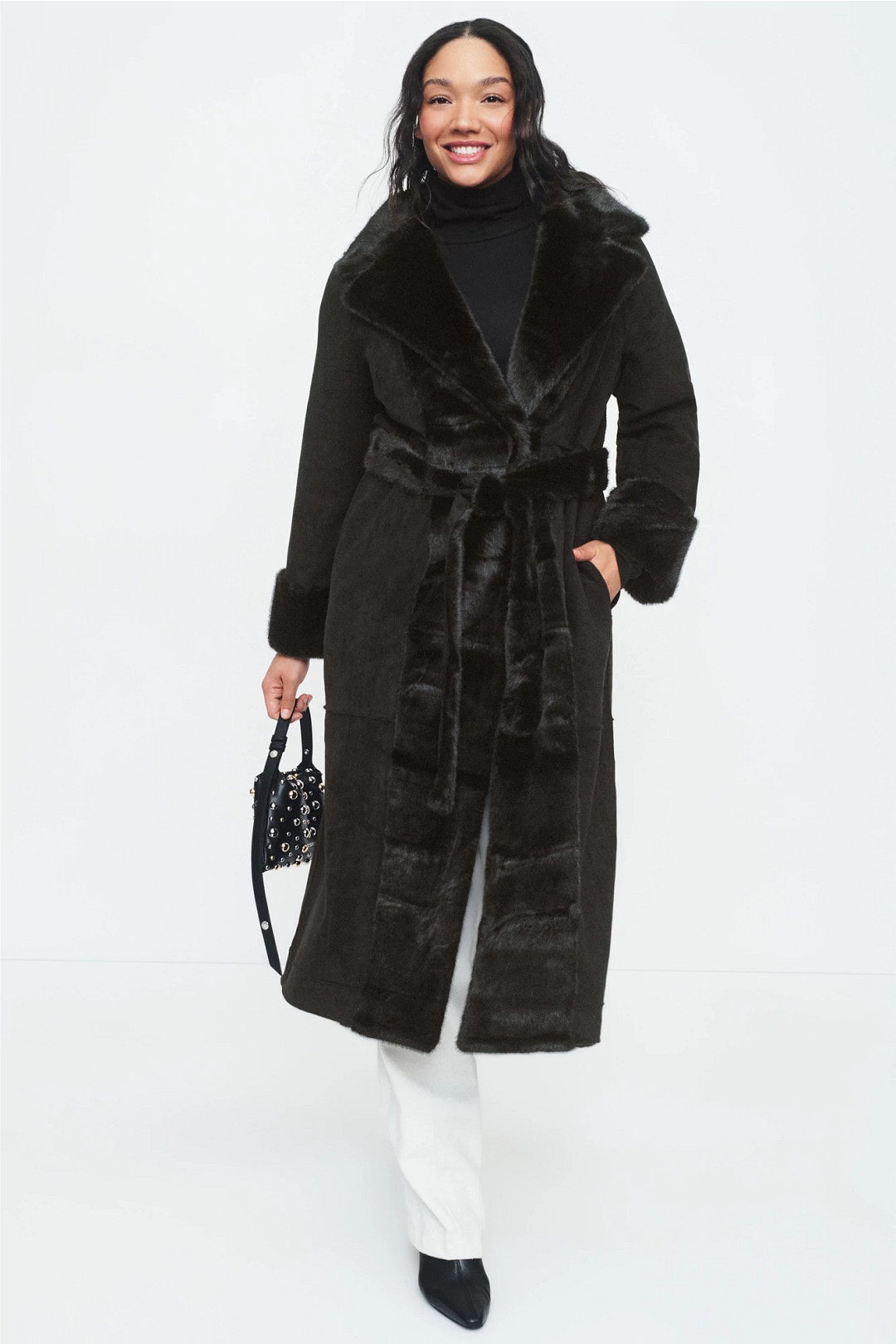 Faux Suede And Fur Coat by Rosetta Getty x RTR 5