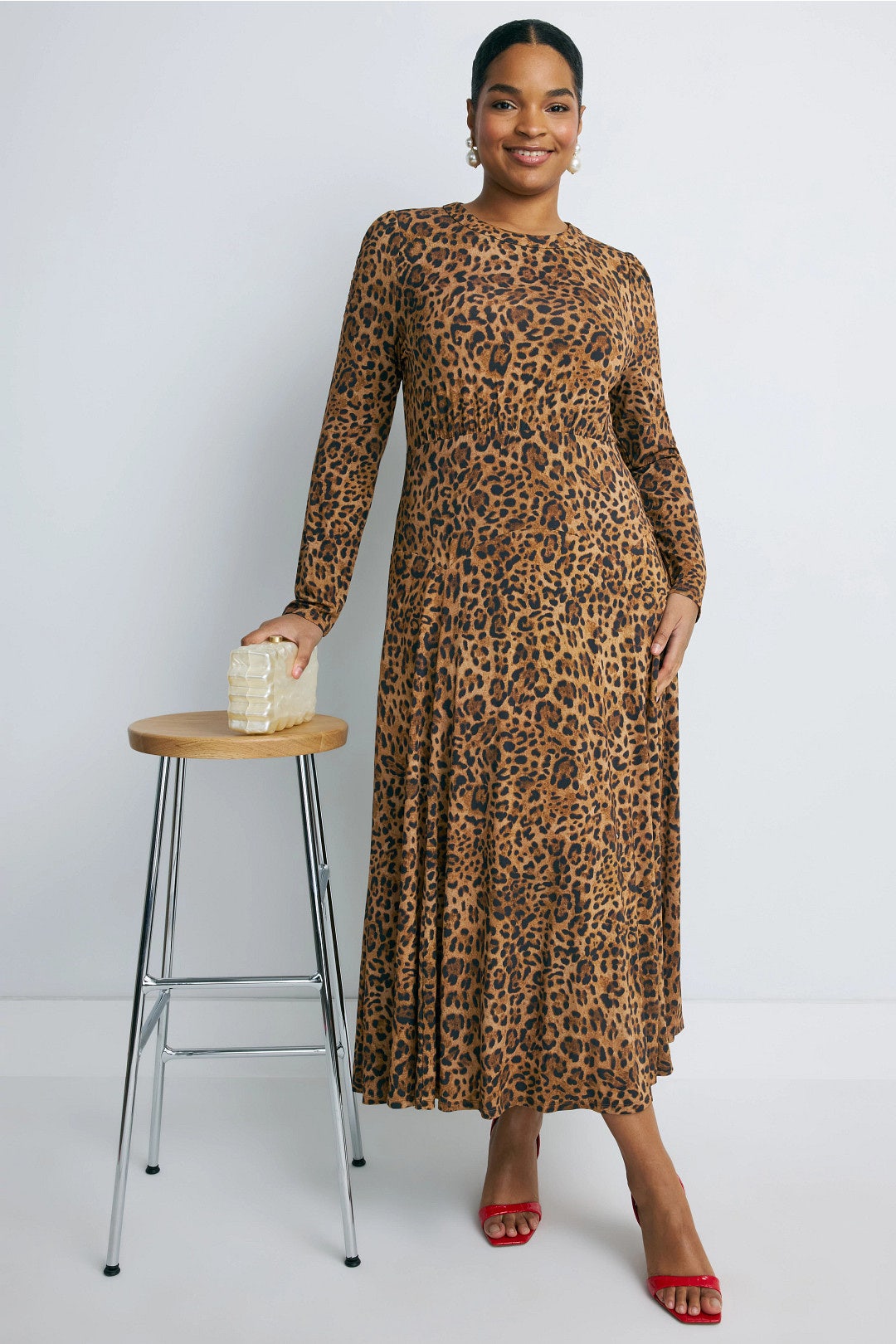 Animal Print Midi Dress by Rixo x RTR 5