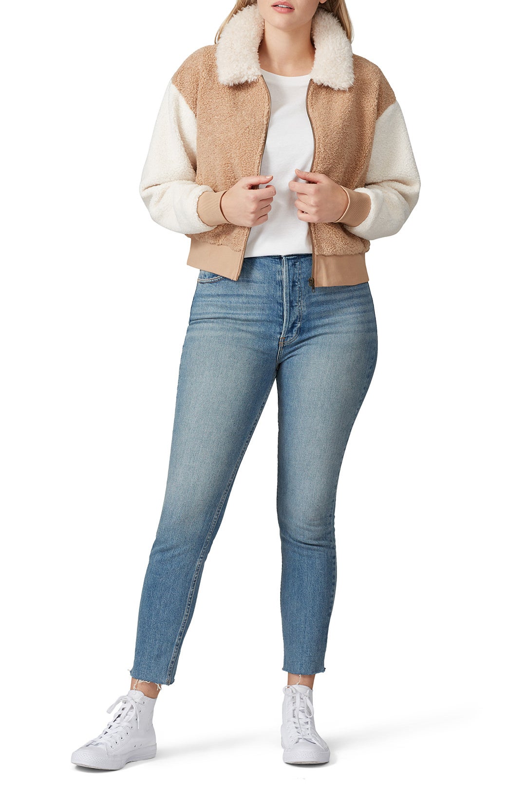 Mix Faux Fur Bomber Jacket by MINKPINK 5