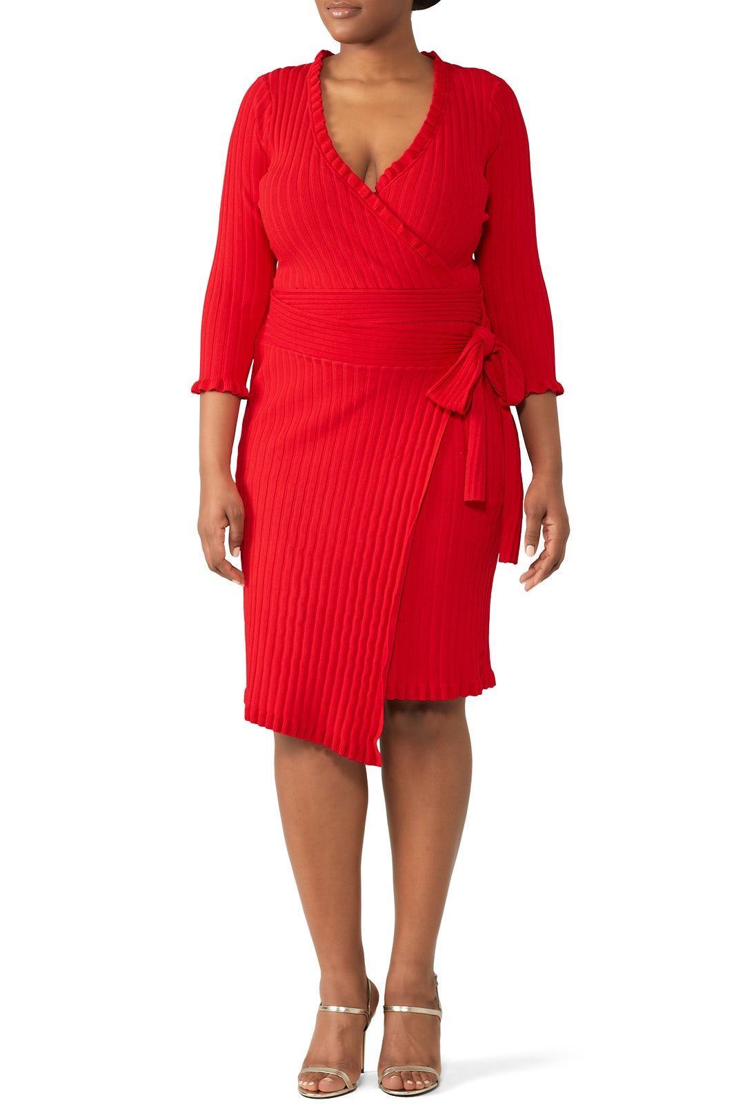 Ruffle-Edge Wrap Dress by Milly 4