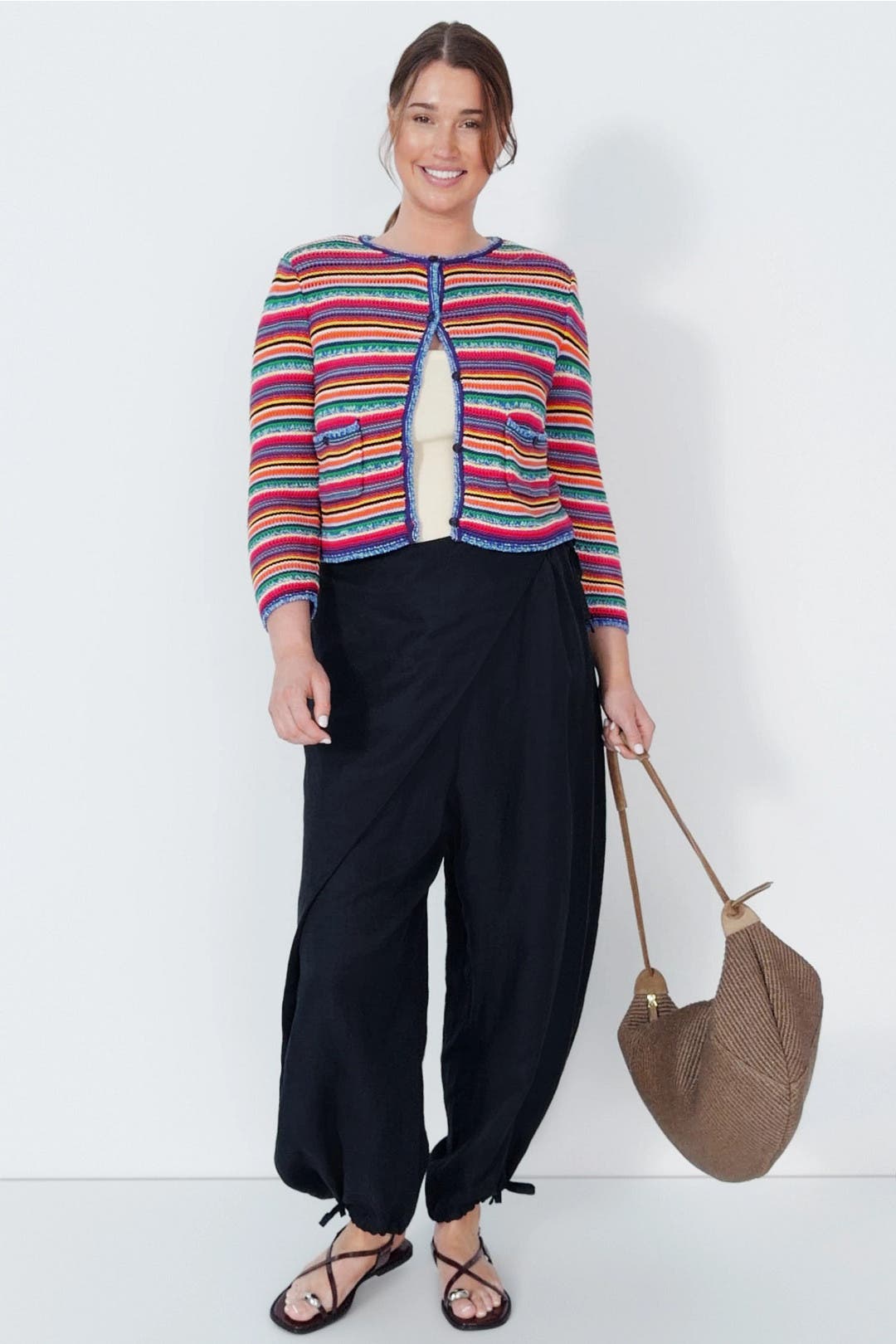 Fanny Striped Cardigan by ba&sh | Rent the Runway