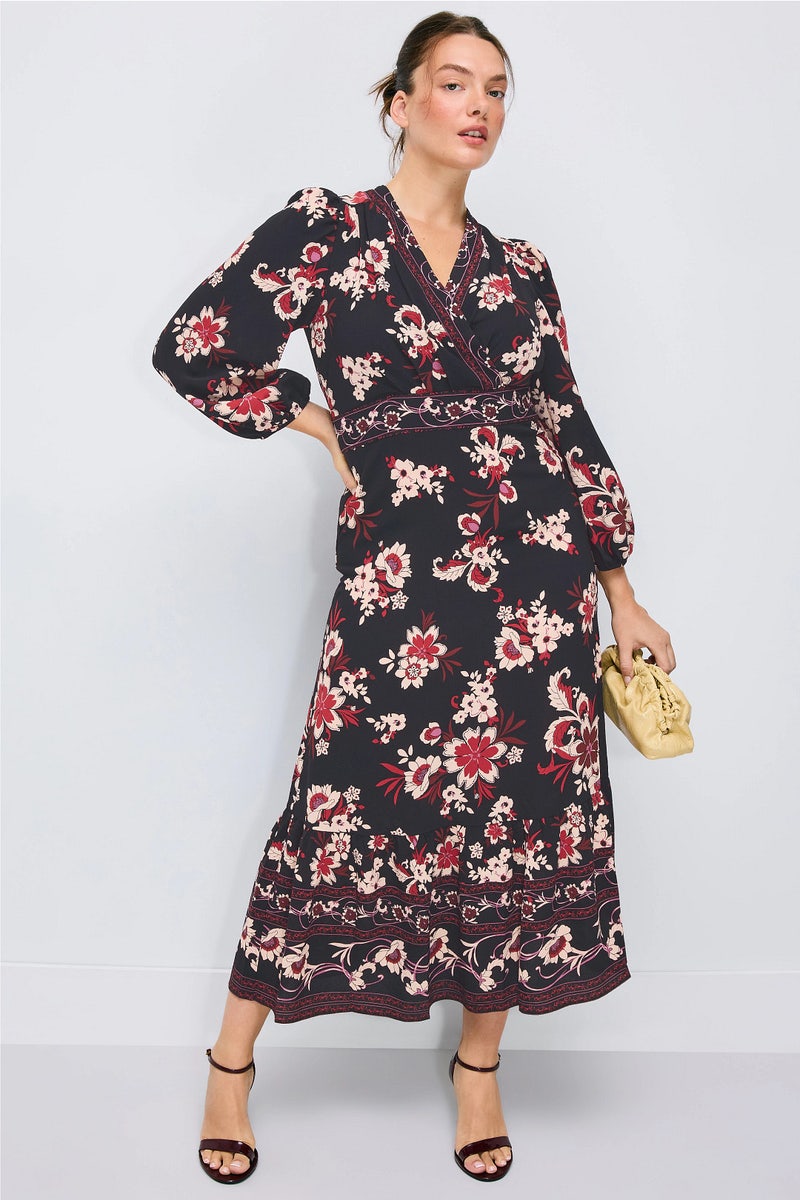 V Neck Floral Midi by Donna Morgan - Photo 0