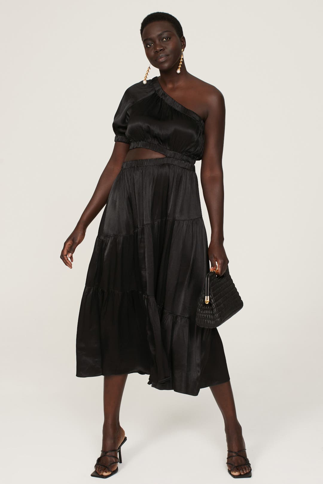 Black One-Shoulder Midi by Peter Som x RTR | Rent the Runway