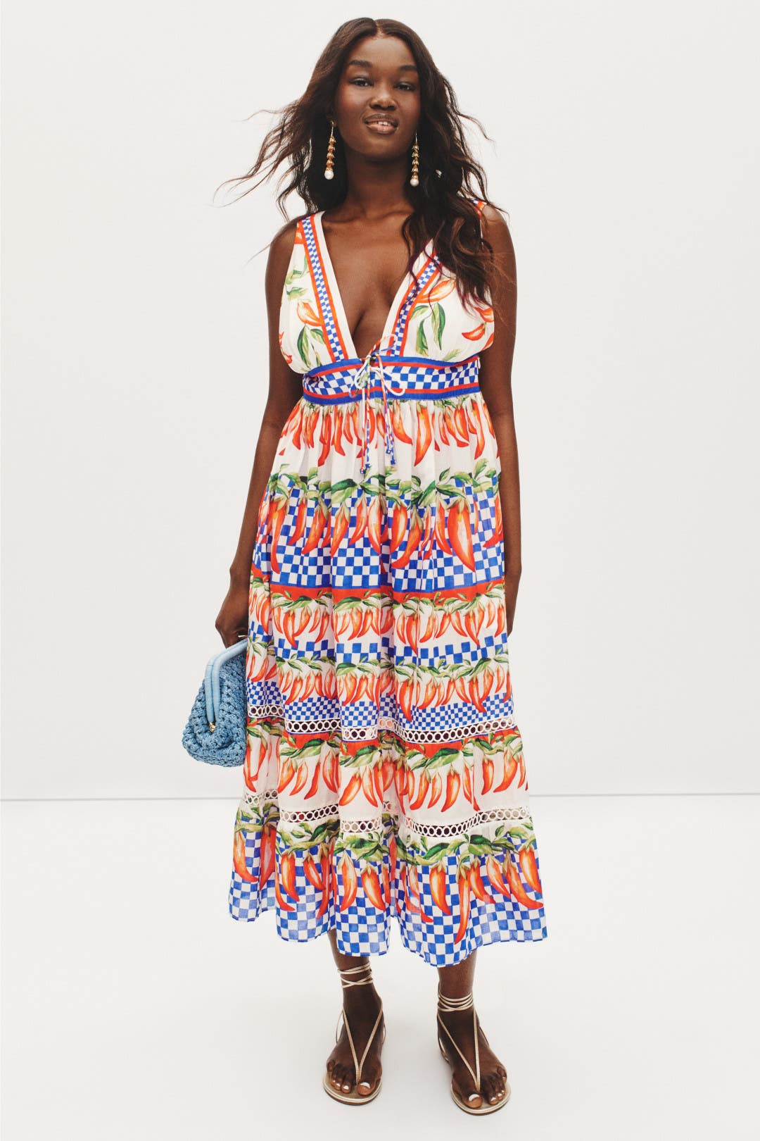 Picnic Peppers Ainika Midi Dress by FARM Rio | Rent the Runway
