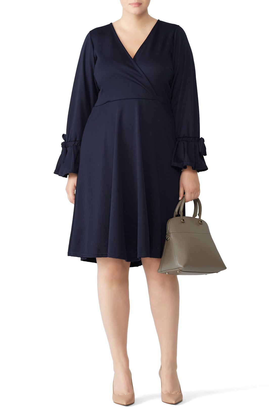 Navy Fit and Flare Dress by LOST INK 4