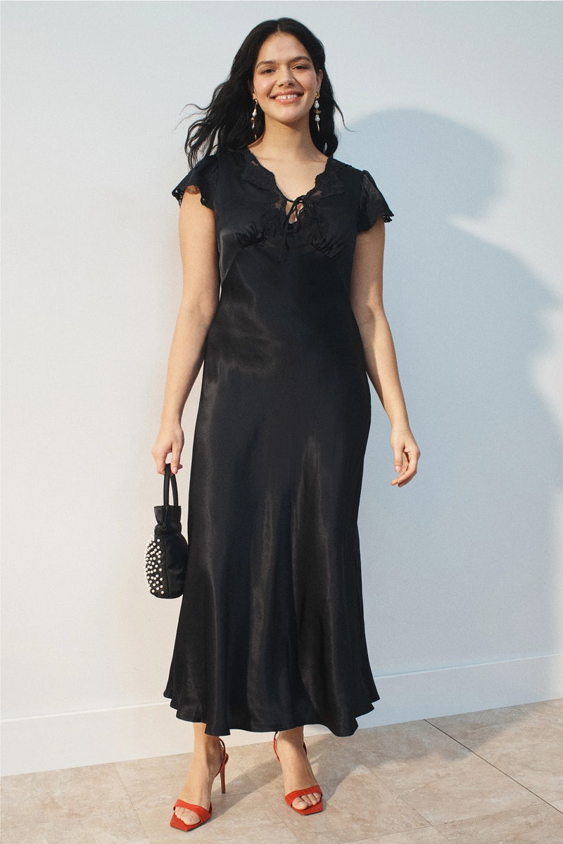 Lace Trim Midi Dress by Rixo x RTR - Photo 0