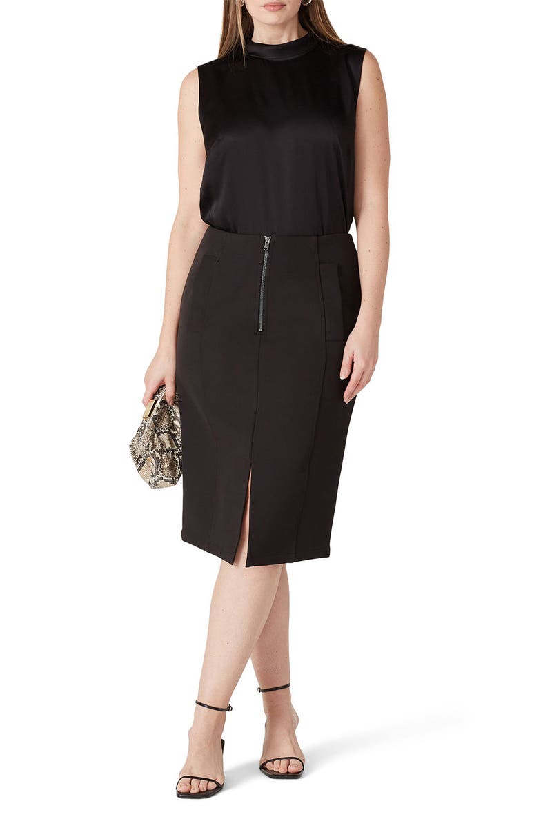 Black Zipper Skirt by Emporio Armani - Photo 5