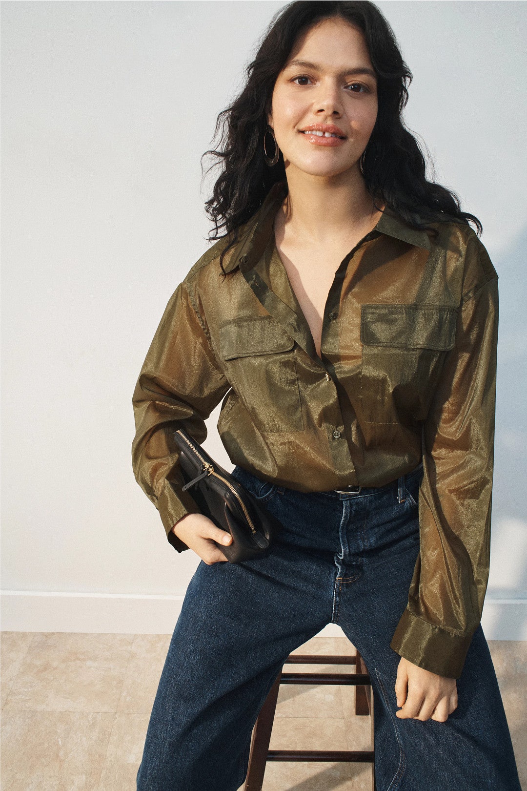 Organza Button Up Shirt by Rosetta Getty x RTR 5