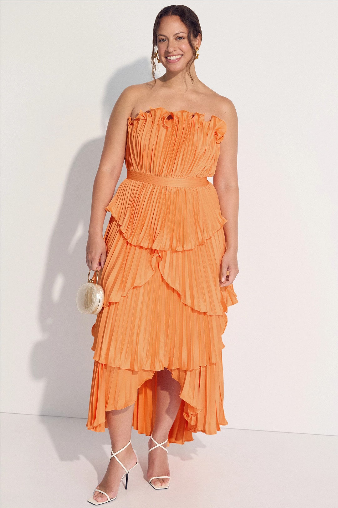 Janey Tiered Shell Gown by AMUR 4