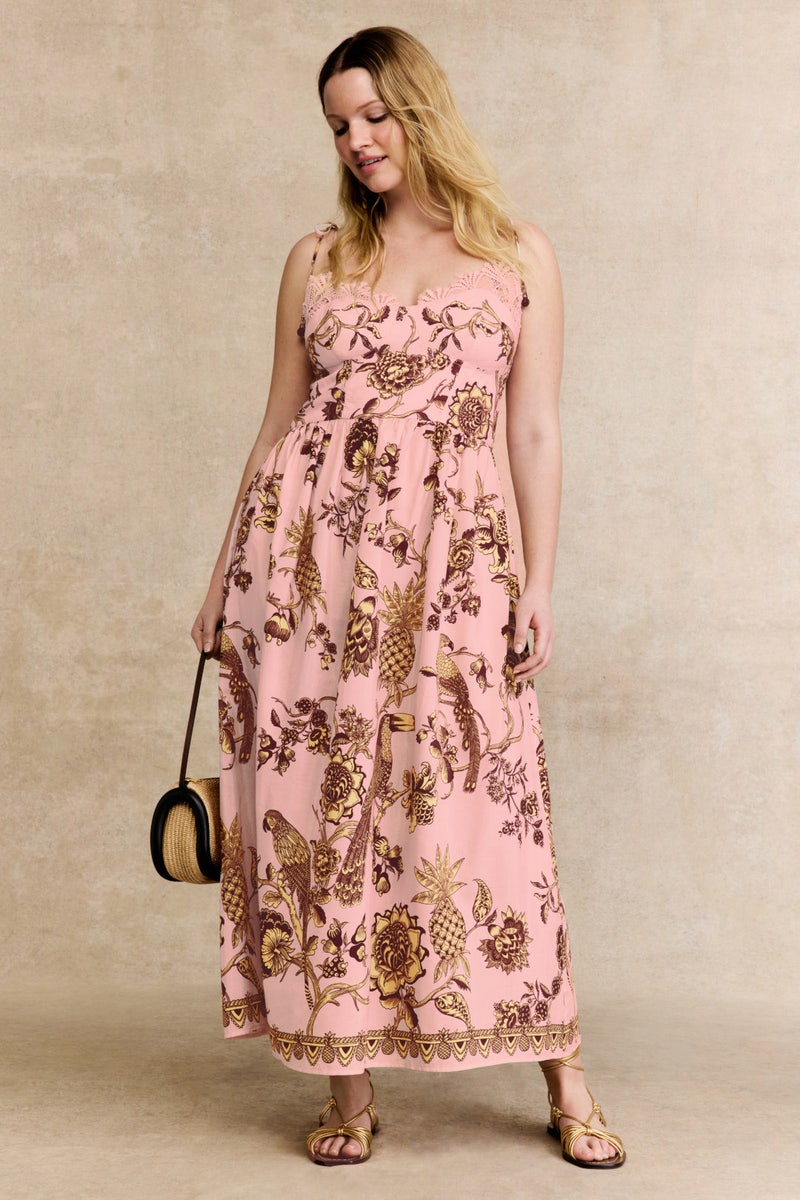 Tropical Pink Laces Midi Dress by FARM Rio - Photo 5