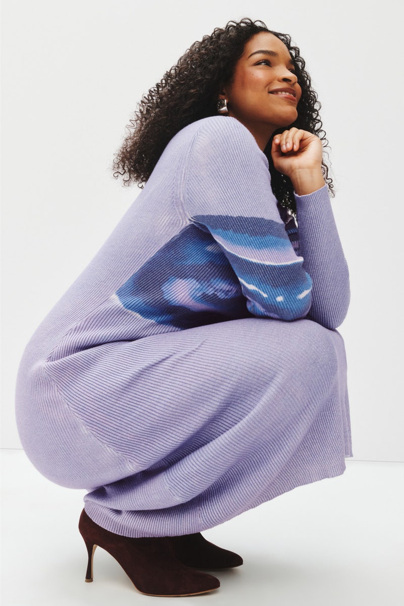 Tie Dye Crew Neck Sweater Dress by Prabal Gurung x RTR - Photo 5