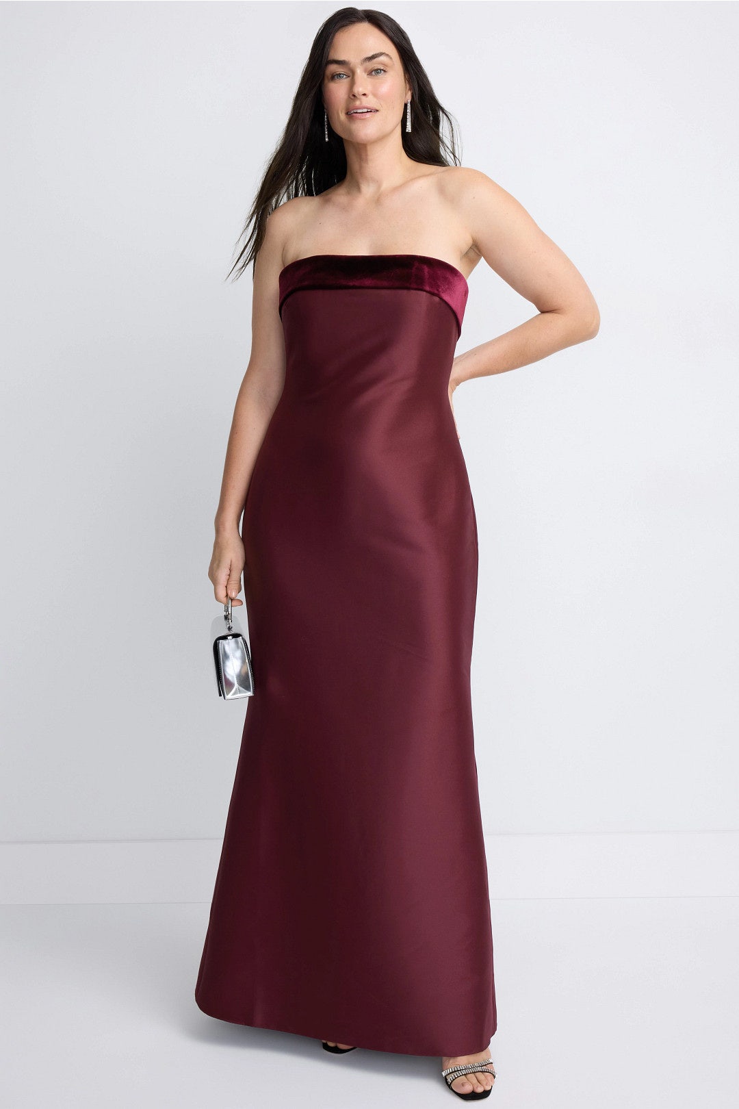 Strapless Combo Gown by Badgley Mischka 5
