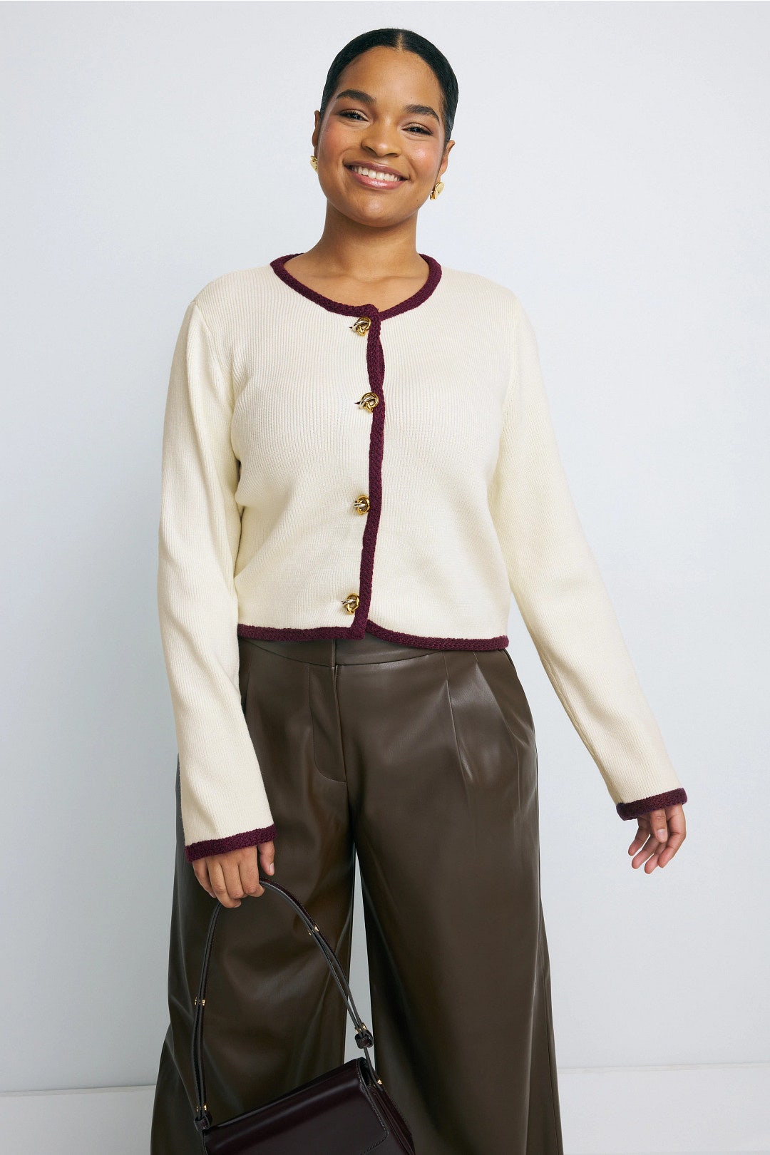 Contrast Piping Cardigan by Derek Lam 10 Crosby x RTR 5