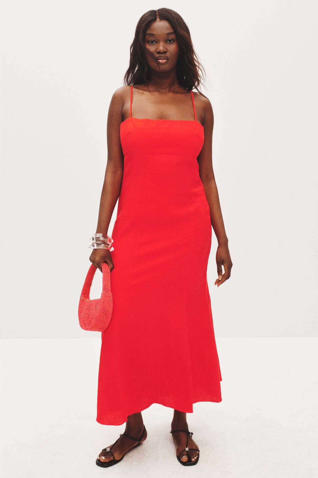 Linen Sculpted Midi Dress by Toccin | Rent the Runway