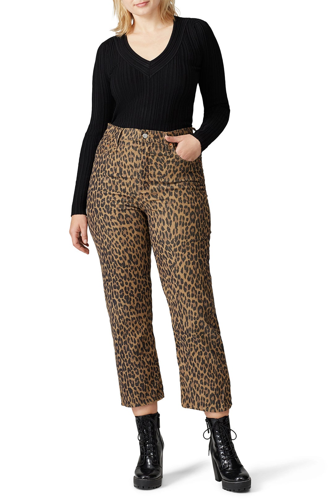 Cordoroy Ribcage Straight Ankle Jeans by Levi's 5