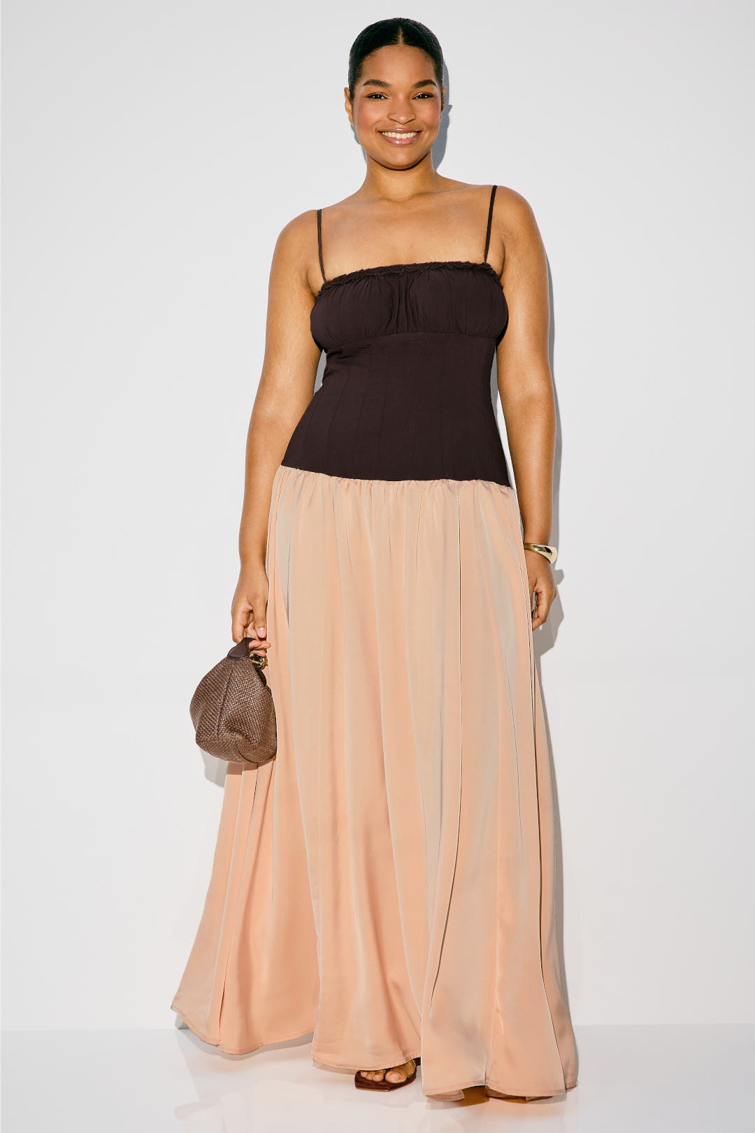 Ruffle Corset Maxi Dress by WEWOREWHAT | Rent the Runway