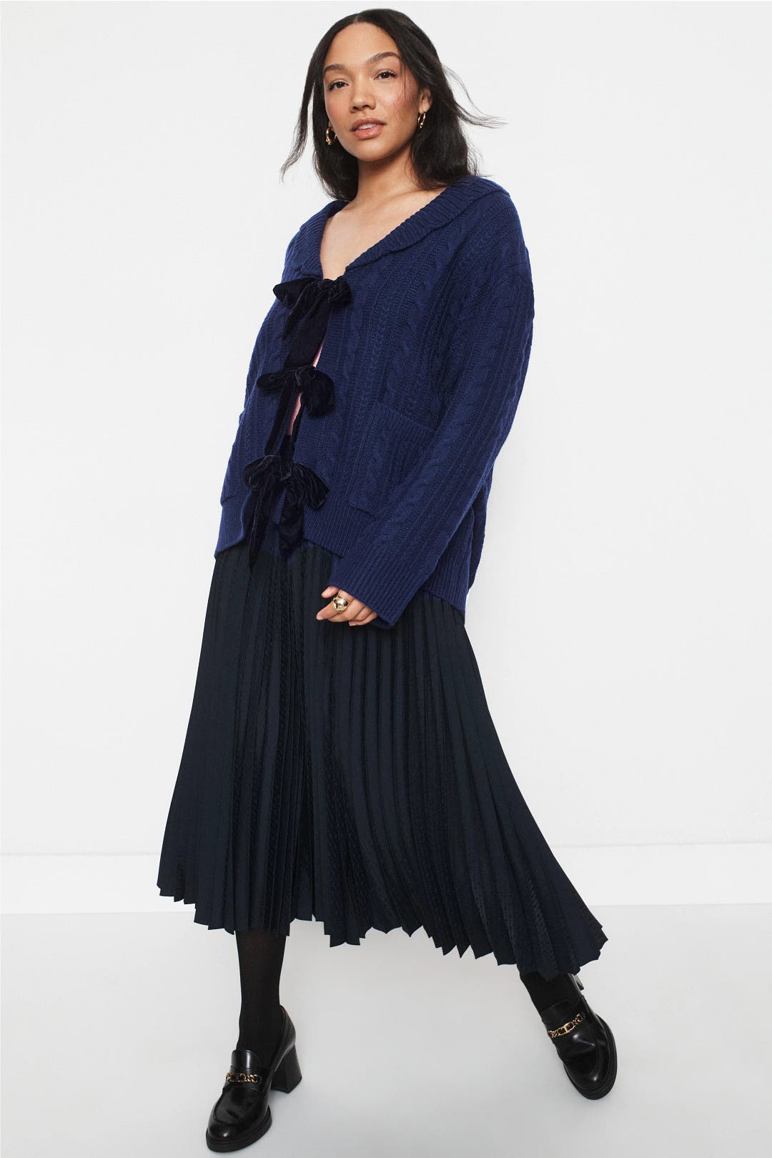 Velvet Bow Tie Cardigan by Sea NY x RTR | Rent the Runway