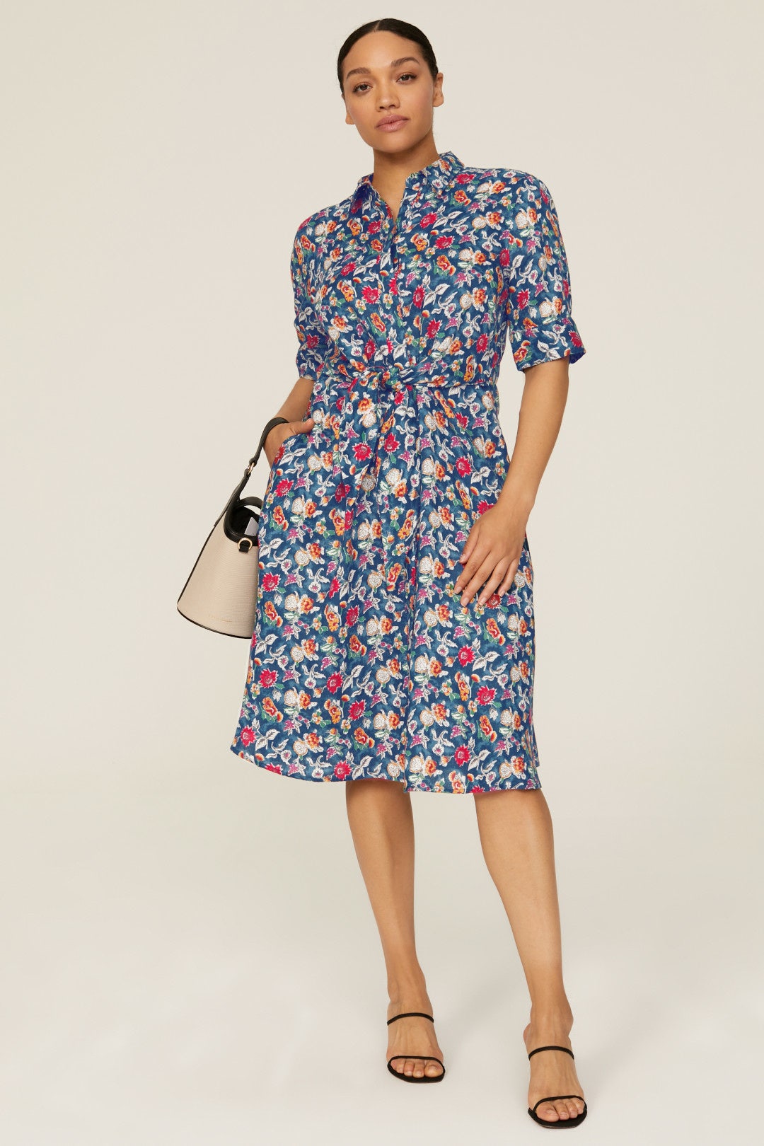 Floral Tie Waist Shirtdress by Lauren Ralph Lauren 5