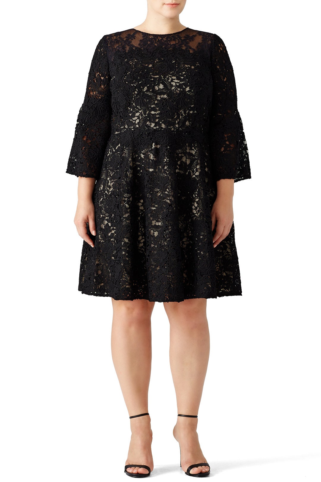 Black Bell Swirl Dress by ML Monique Lhuillier 4