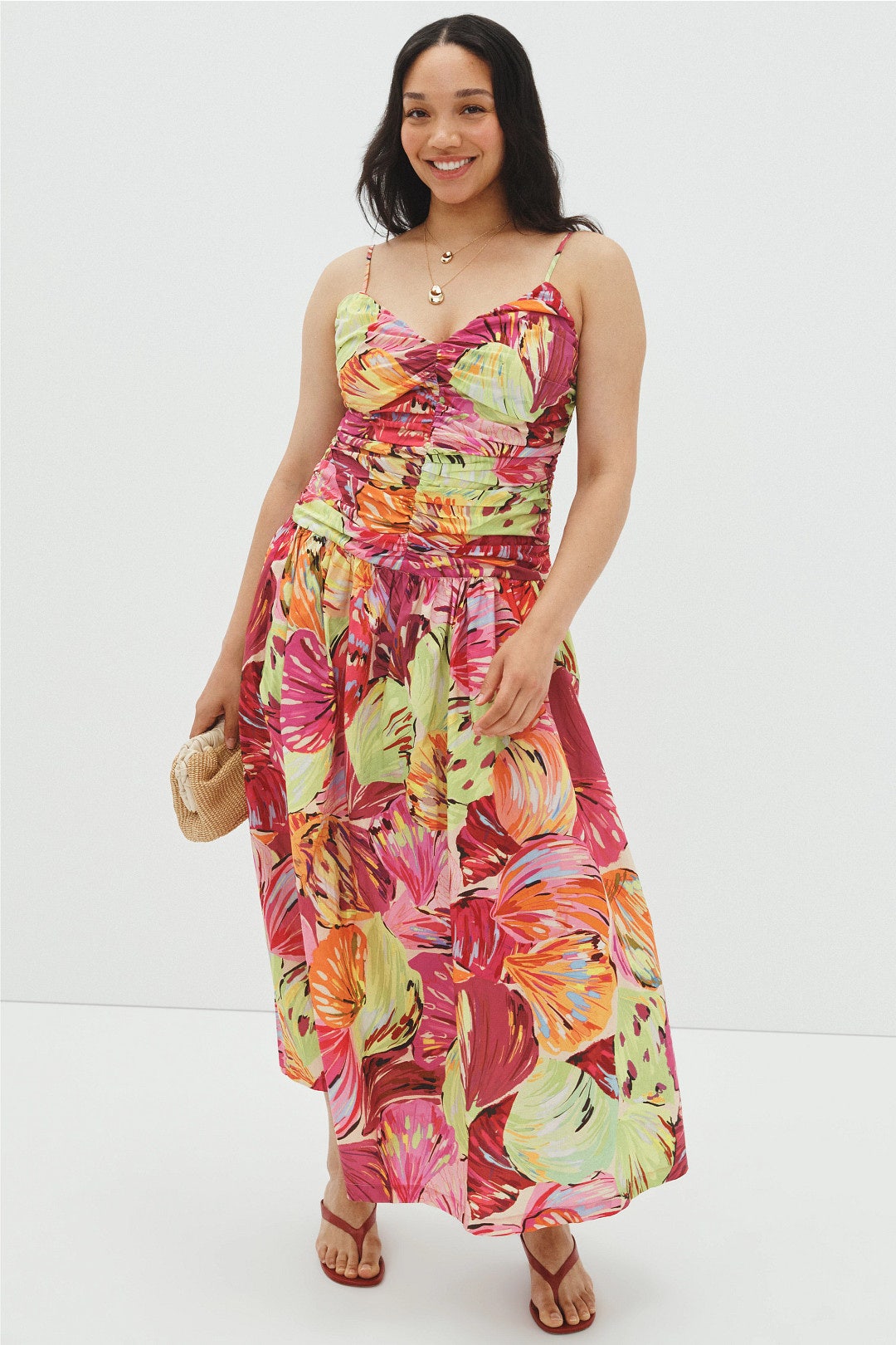 Tropical Floral Printed Maxi Dress by Jewel x Badgley Mischka 4