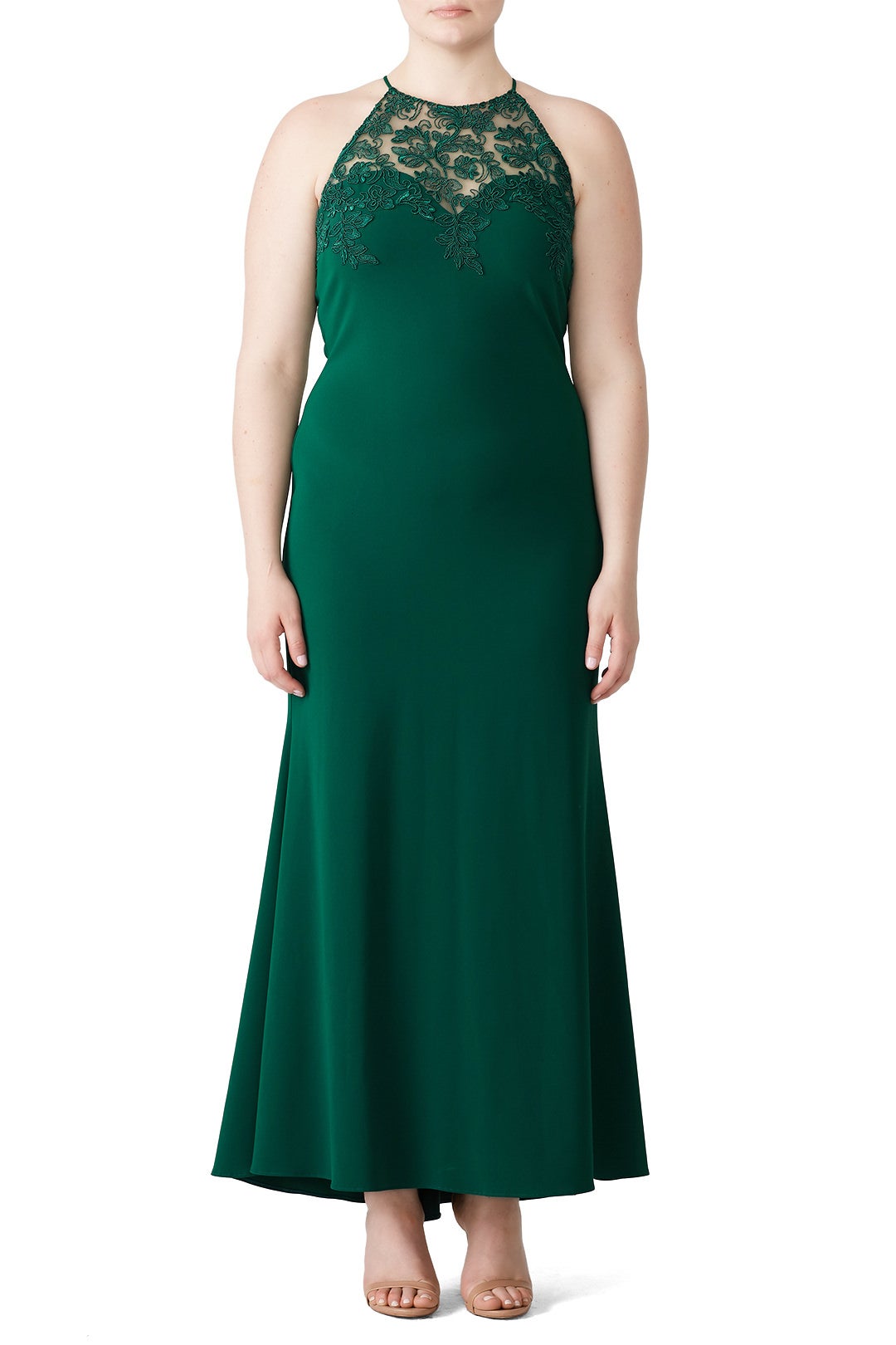 Emerald Lace Tyler Gown by Badgley Mischka 4