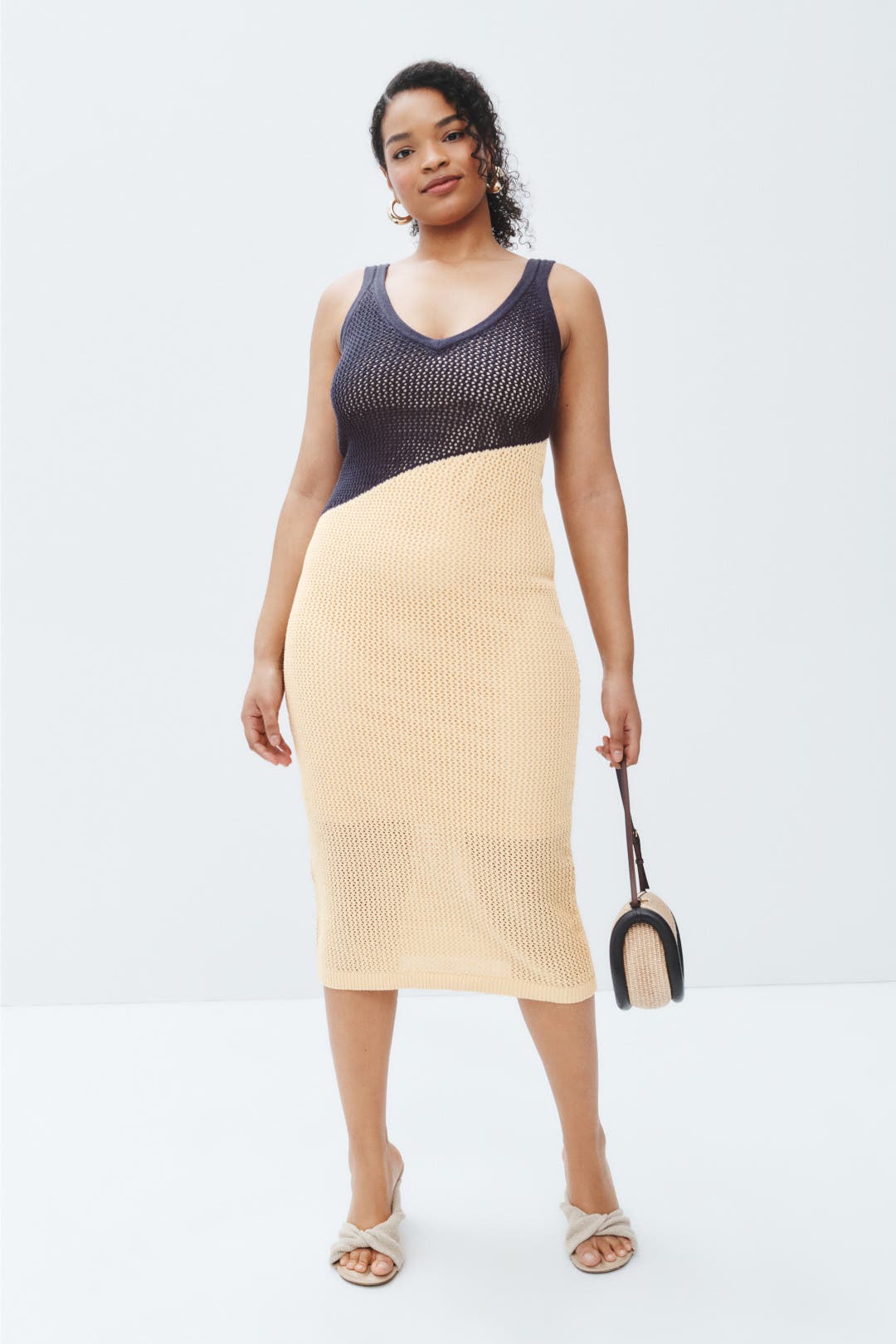 Crochet Tank Midi Dress by Toccin | Rent the Runway