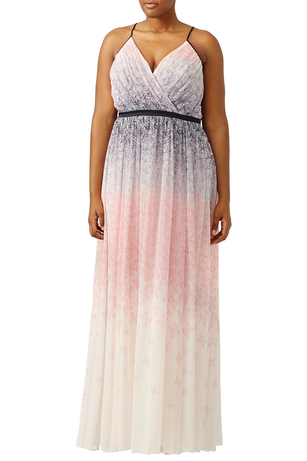 Badgley Mischka☆定価＄1100 淡ピンクフェザーチュールドレス Twirling Butterfly Maxi by Badgley Mischka | Rent the Runway