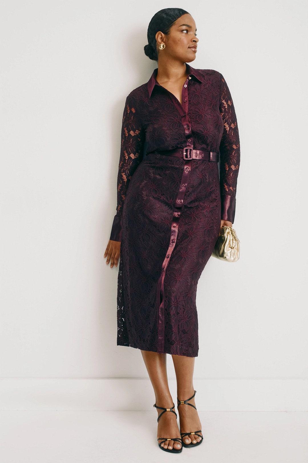 Satin Detail Lace Midi Dress by Derek Lam 10 Crosby x RTR 5