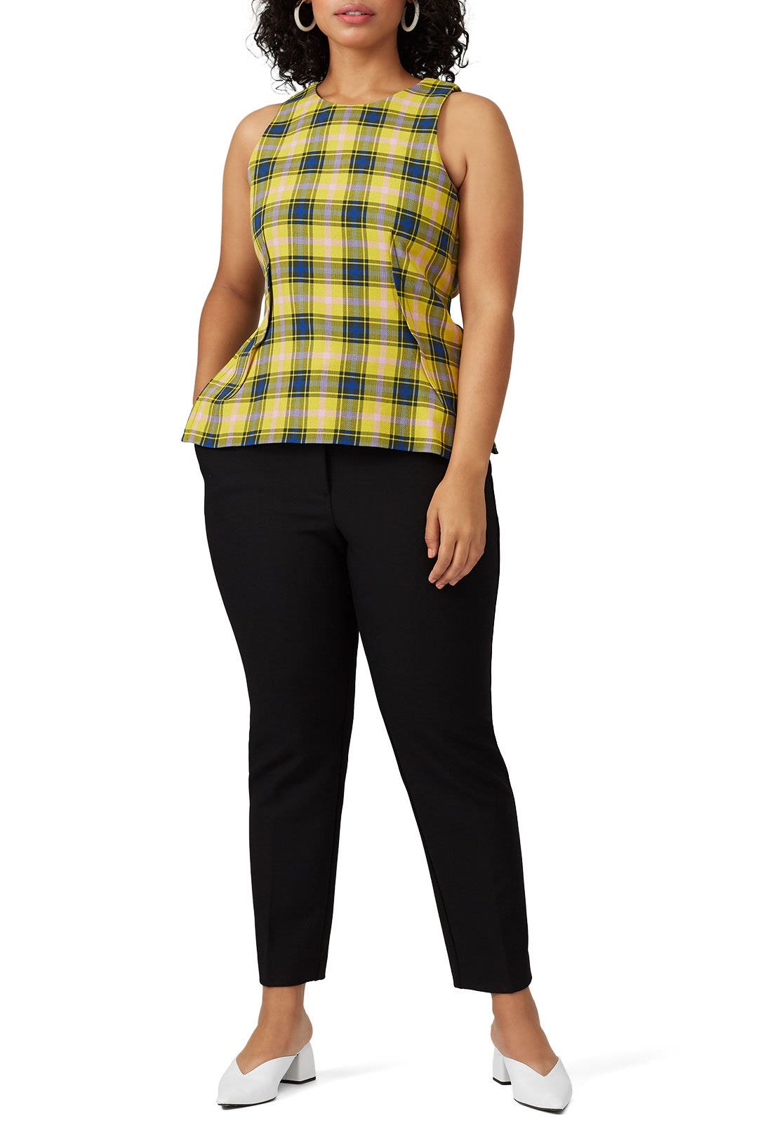 Plaid Sleeveless Tie Back Top by DEREK LAM 3