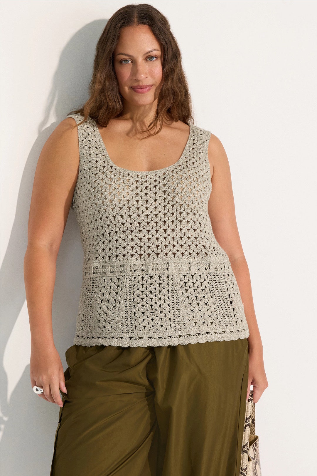 Sparkle Crochet Sleeveless Top by Rosetta Getty x RTR 4